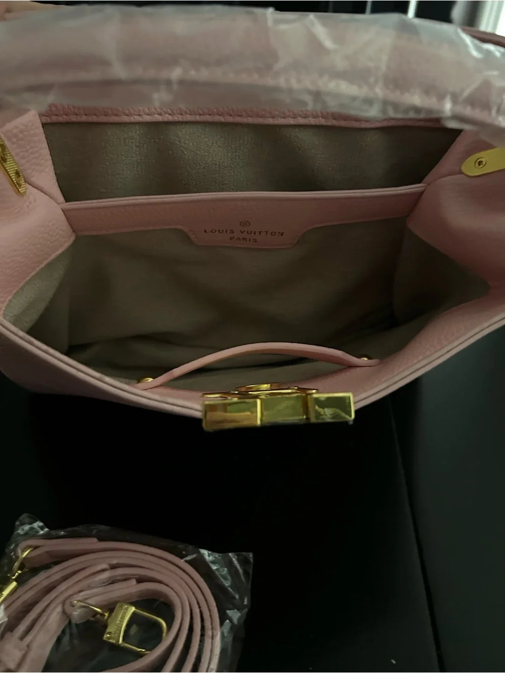 Designer inspired purse Classic Structured Pink Top-Handle Women's Bag